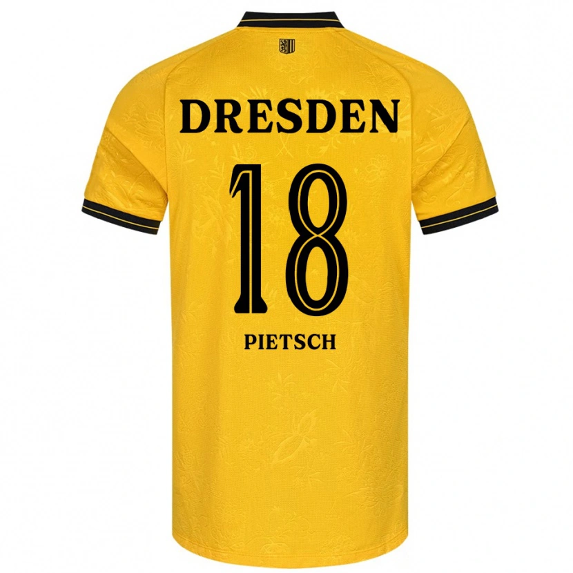 Danxen Dětské Colin Pietsch #18 Žlutá Černá Domů Hráčské Dresy 2025/26 Dres