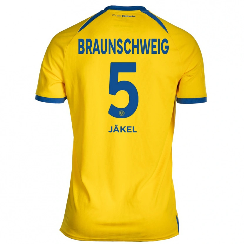 Danxen Dětské Frederik Jäkel #5 Žlutá Modrá Domů Hráčské Dresy 2025/26 Dres