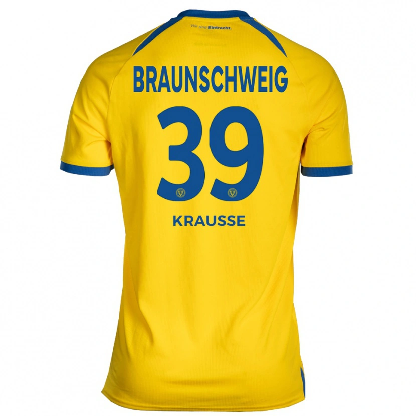 Danxen Dětské Robin Krauße #39 Žlutá Modrá Domů Hráčské Dresy 2025/26 Dres
