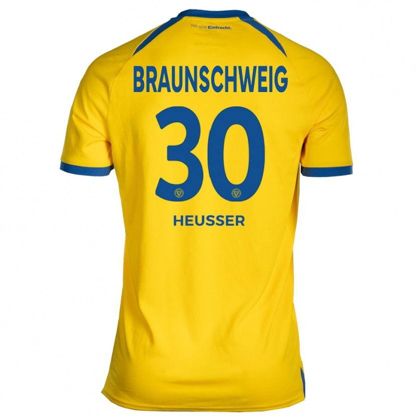 Danxen Dětské Robin Heußer #30 Žlutá Modrá Domů Hráčské Dresy 2025/26 Dres