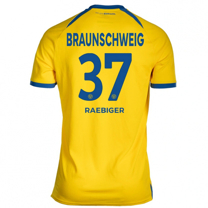 Danxen Dětské Sidney Raebiger #37 Žlutá Modrá Domů Hráčské Dresy 2025/26 Dres