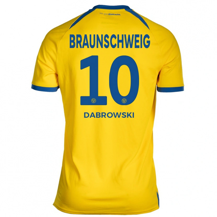 Danxen Dětské Sebastian Dabrowski #10 Žlutá Modrá Domů Hráčské Dresy 2025/26 Dres
