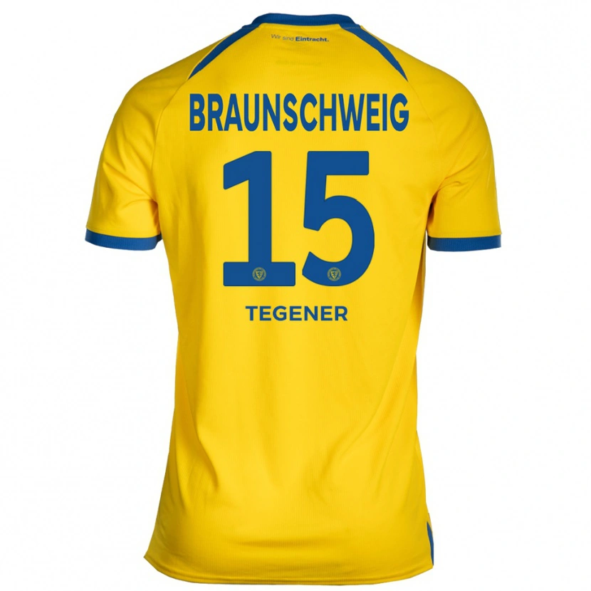 Danxen Dětské Onyekachi Tegener #15 Žlutá Modrá Domů Hráčské Dresy 2025/26 Dres