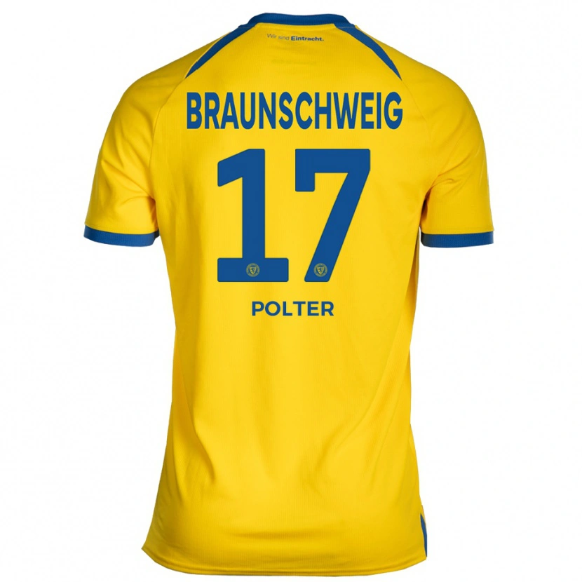 Danxen Dětské Sebastian Polter #17 Žlutá Modrá Domů Hráčské Dresy 2025/26 Dres