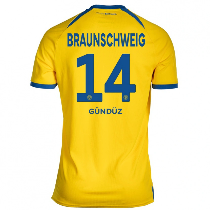Danxen Dětské Enes Gündüz #14 Žlutá Modrá Domů Hráčské Dresy 2025/26 Dres
