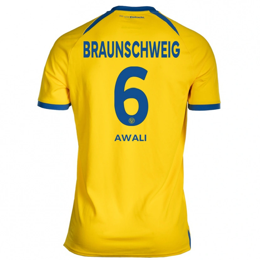 Danxen Dětské Abdel-Haq Awali #6 Žlutá Modrá Domů Hráčské Dresy 2025/26 Dres