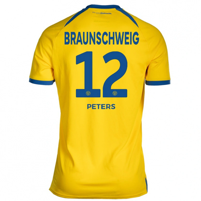 Danxen Dětské Laurin Peters #12 Žlutá Modrá Domů Hráčské Dresy 2025/26 Dres