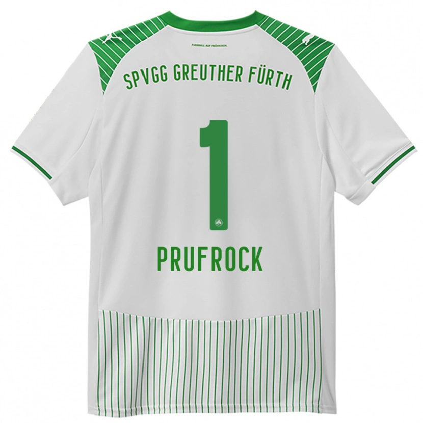 Danxen Dětské Silas Prüfrock #1 Bílá Zelená Domů Hráčské Dresy 2025/26 Dres