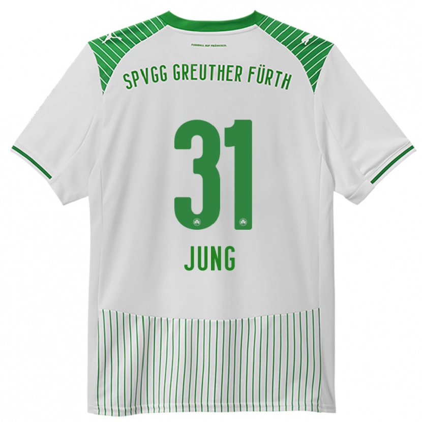 Danxen Dětské Sebastian Jung #31 Bílá Zelená Domů Hráčské Dresy 2025/26 Dres