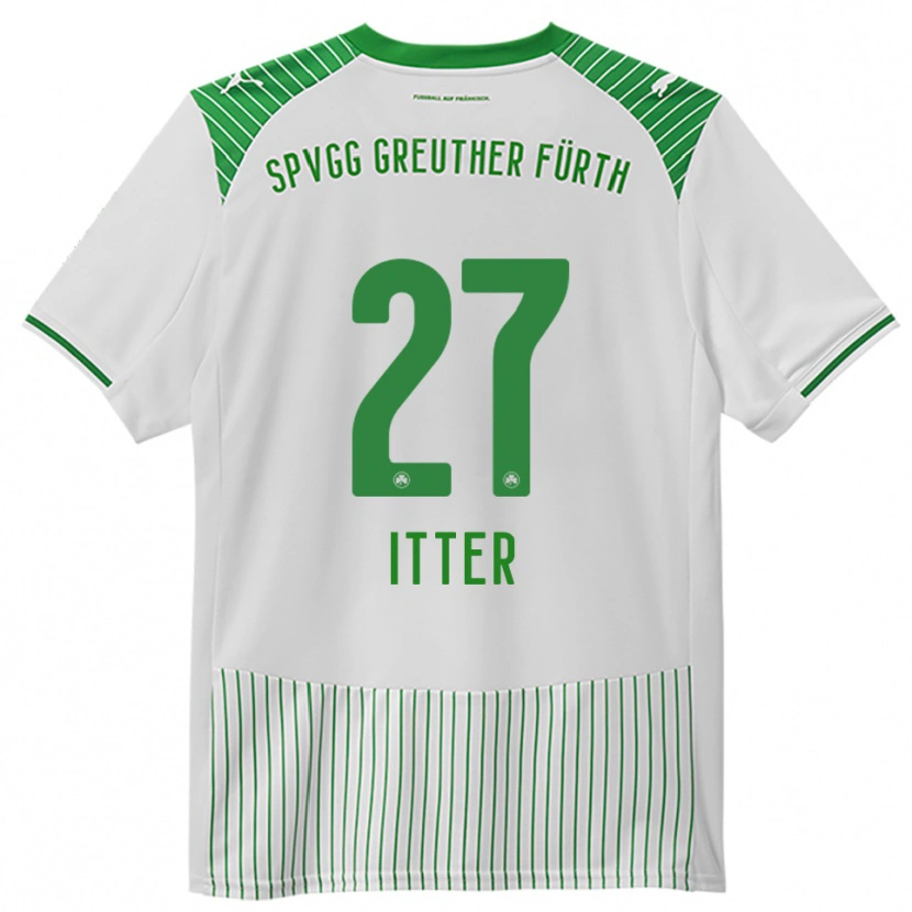 Danxen Dětské Luca Itter #27 Bílá Zelená Domů Hráčské Dresy 2025/26 Dres