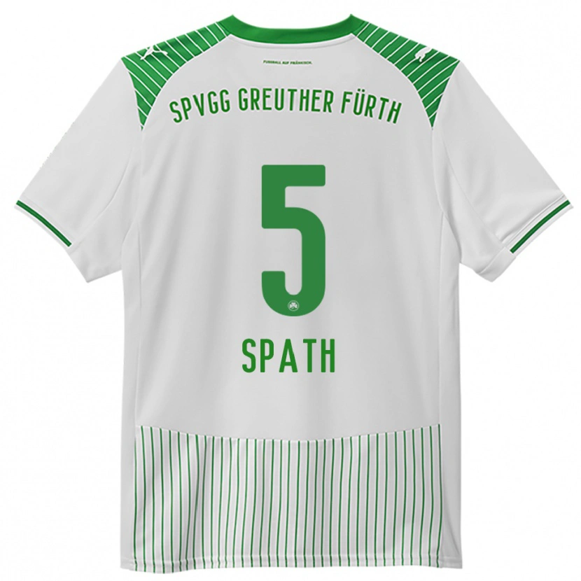 Danxen Dětské Dominik Spath #5 Bílá Zelená Domů Hráčské Dresy 2025/26 Dres