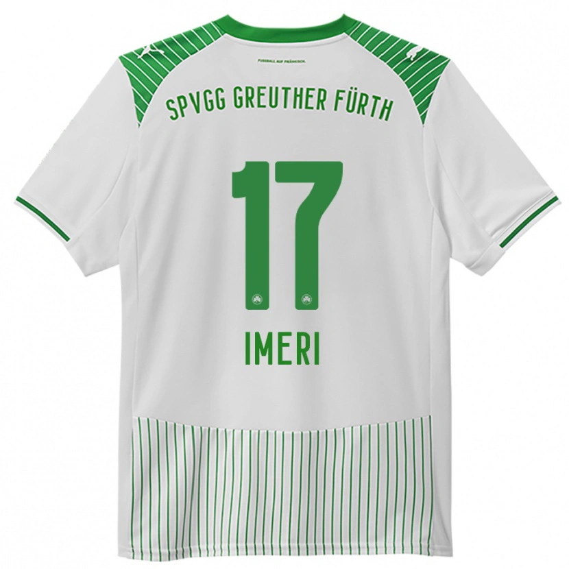 Danxen Dětské Adem Imeri #17 Bílá Zelená Domů Hráčské Dresy 2025/26 Dres
