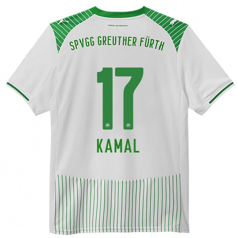 Danxen Dětské Fadl Kamal #17 Bílá Zelená Domů Hráčské Dresy 2025/26 Dres