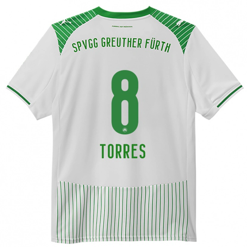 Danxen Dětské Lucas Torres #8 Bílá Zelená Domů Hráčské Dresy 2025/26 Dres