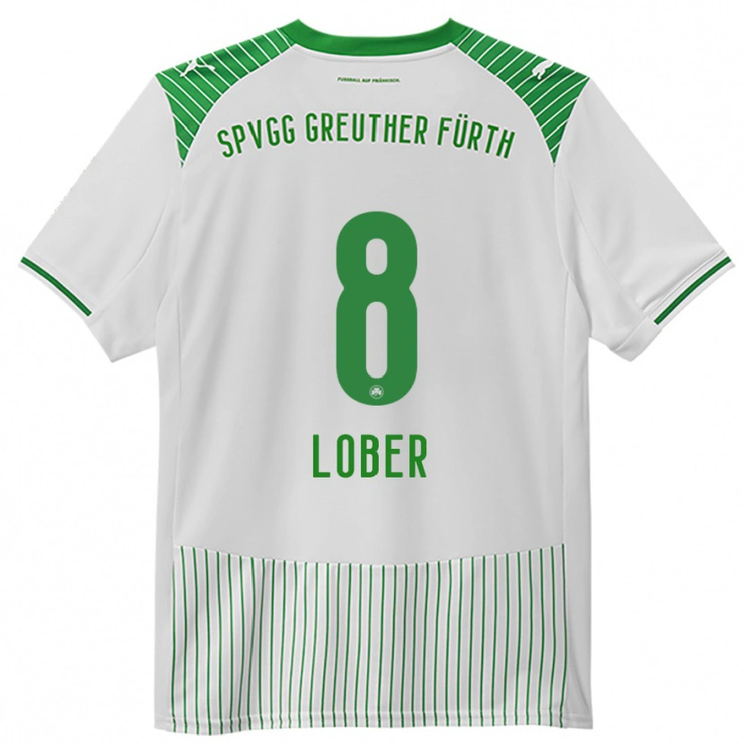 Danxen Dětské Jannik Lober #8 Bílá Zelená Domů Hráčské Dresy 2025/26 Dres