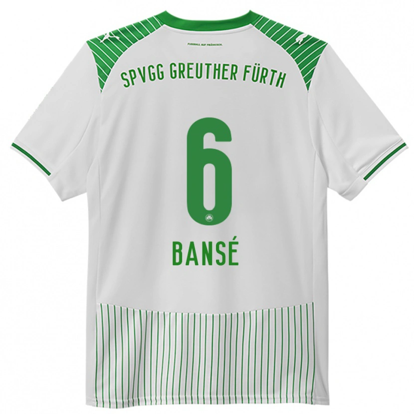 Danxen Dětské Sacha Bansé #6 Bílá Zelená Domů Hráčské Dresy 2025/26 Dres