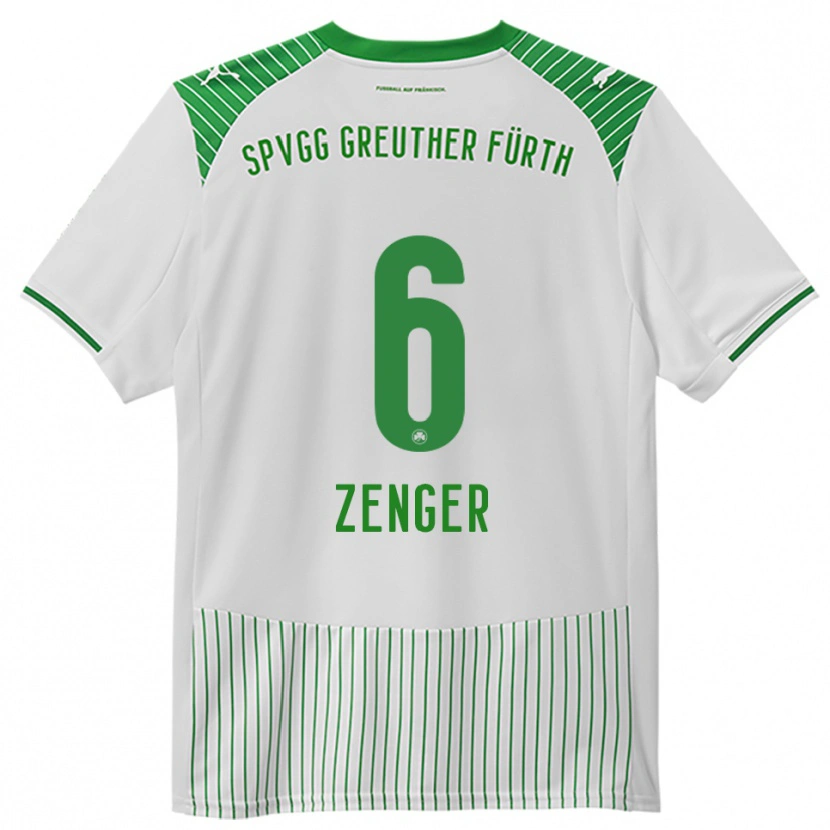 Danxen Dětské Marc Zenger #6 Bílá Zelená Domů Hráčské Dresy 2025/26 Dres