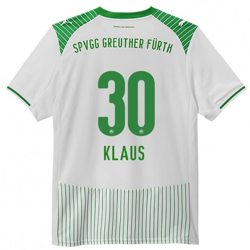 Danxen Dětské Felix Klaus #30 Bílá Zelená Domů Hráčské Dresy 2025/26 Dres
