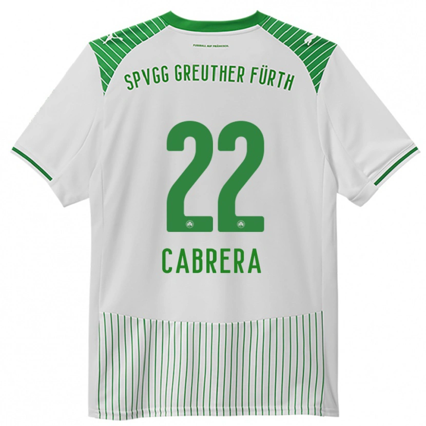 Danxen Dětské Juan Cabrera #22 Bílá Zelená Domů Hráčské Dresy 2025/26 Dres