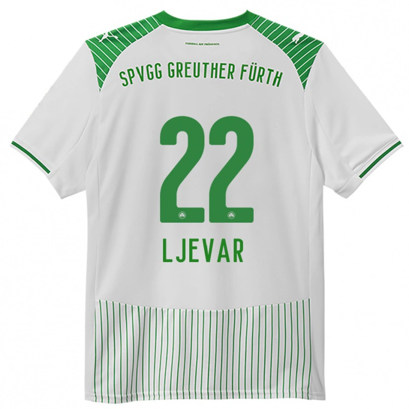 Danxen Dětské Nico Ljevar #22 Bílá Zelená Domů Hráčské Dresy 2025/26 Dres