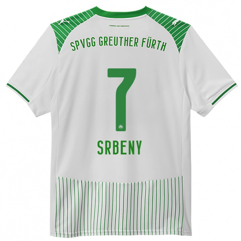 Danxen Dětské Dennis Srbeny #7 Bílá Zelená Domů Hráčské Dresy 2025/26 Dres