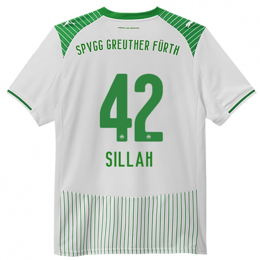 Danxen Dětské Omar Sillah #42 Bílá Zelená Domů Hráčské Dresy 2025/26 Dres