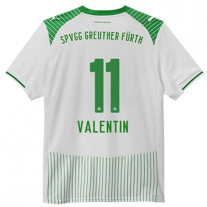 Danxen Dětské Jonas Valentin #11 Bílá Zelená Domů Hráčské Dresy 2025/26 Dres