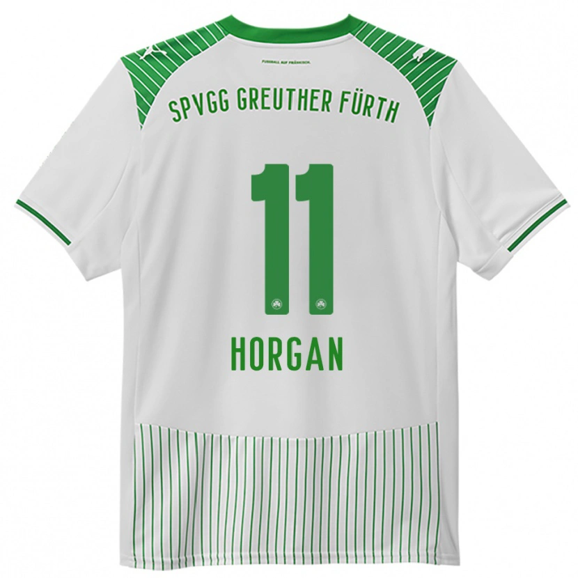 Danxen Dětské Finn Horgan #11 Bílá Zelená Domů Hráčské Dresy 2025/26 Dres