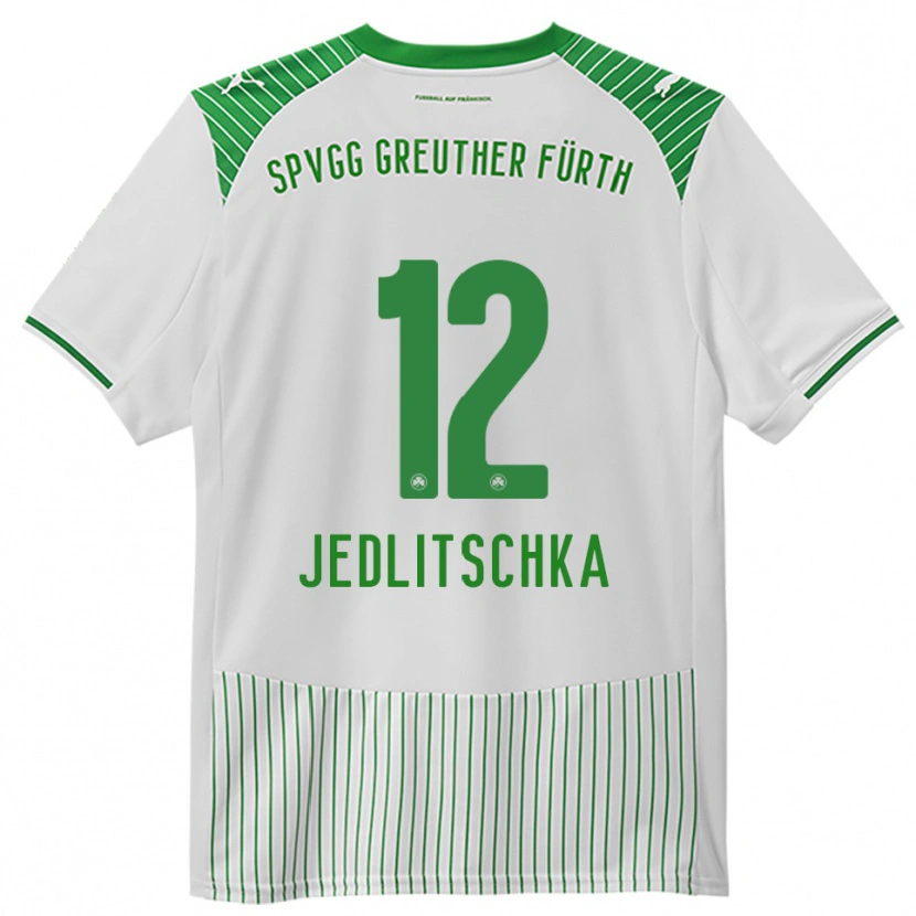 Danxen Dětské Moritz Jedlitschka #12 Bílá Zelená Domů Hráčské Dresy 2025/26 Dres