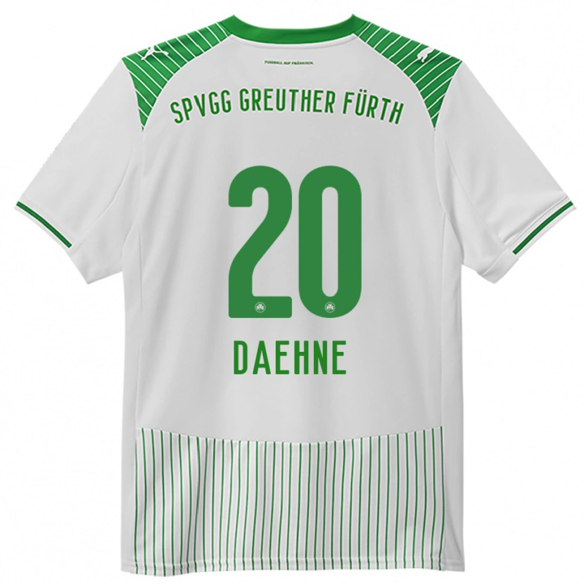 Danxen Dětské Luis Daehne #20 Bílá Zelená Domů Hráčské Dresy 2025/26 Dres