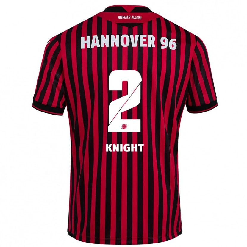 Danxen Dětské Josh Knight #2 Červená Černá Domů Hráčské Dresy 2025/26 Dres