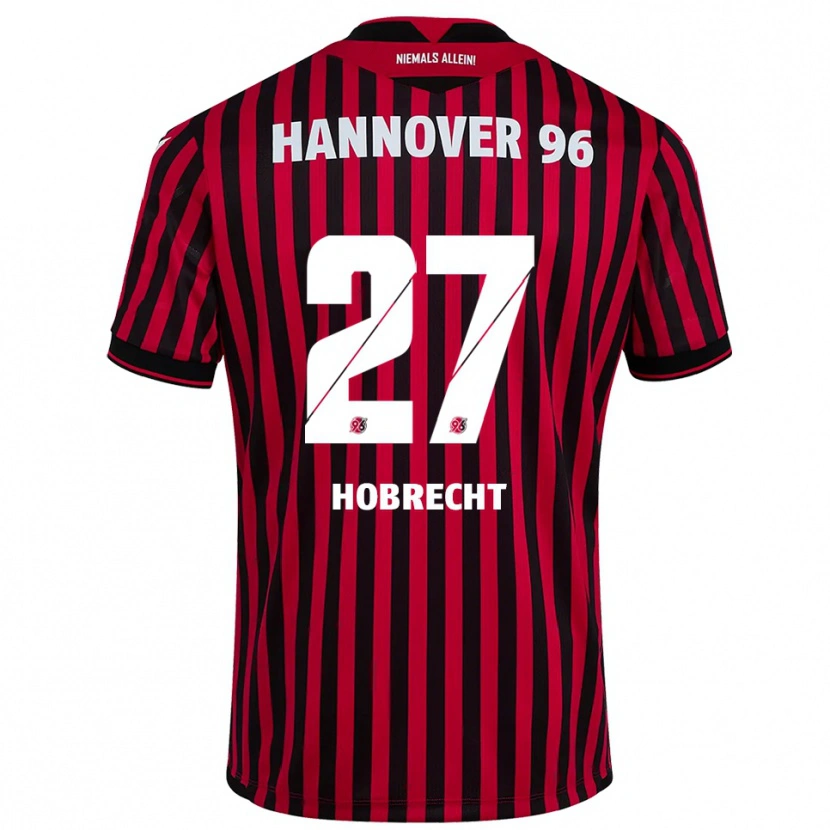 Danxen Dětské Tom Hobrecht #27 Červená Černá Domů Hráčské Dresy 2025/26 Dres