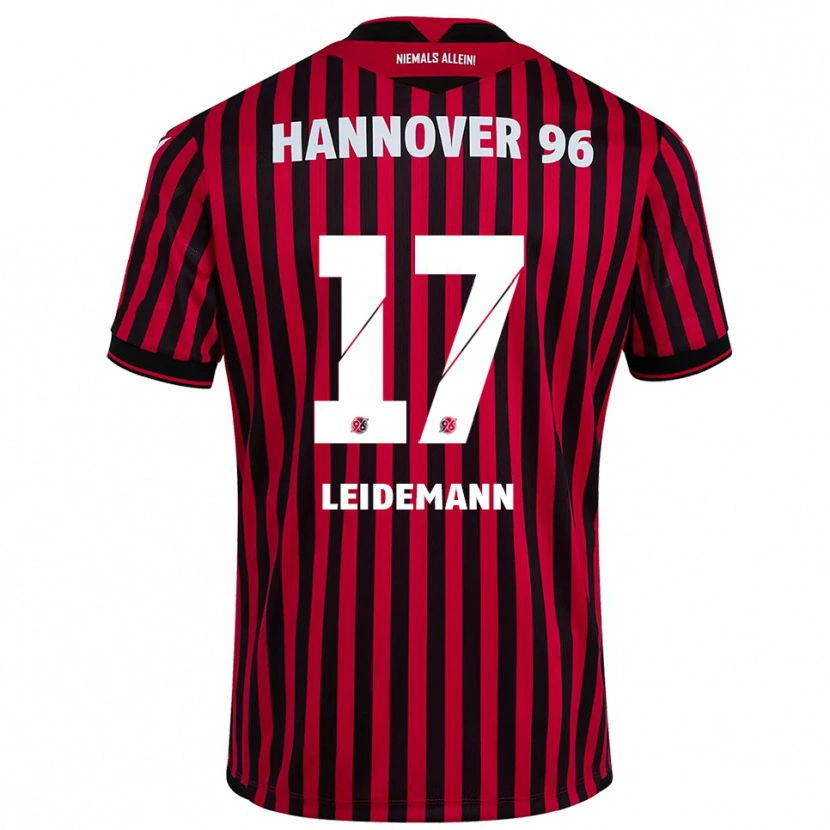 Danxen Dětské Lukas Leidemann #17 Červená Černá Domů Hráčské Dresy 2025/26 Dres