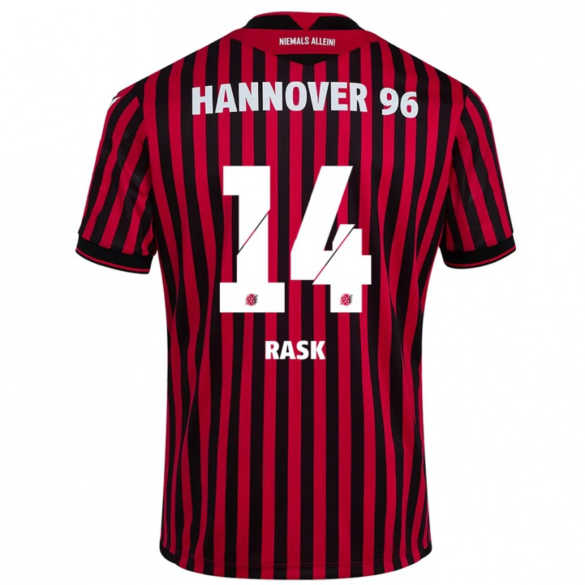 Danxen Dětské Peter Rask #14 Červená Černá Domů Hráčské Dresy 2025/26 Dres