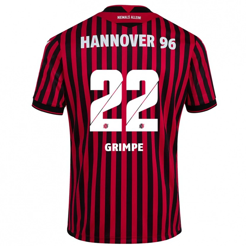 Danxen Dětské Luca-Joel Grimpe #22 Červená Černá Domů Hráčské Dresy 2025/26 Dres