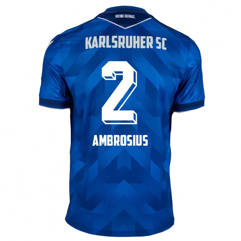 Danxen Dětské Emilio Ambrosius #2 Modrá Bílá Domů Hráčské Dresy 2025/26 Dres