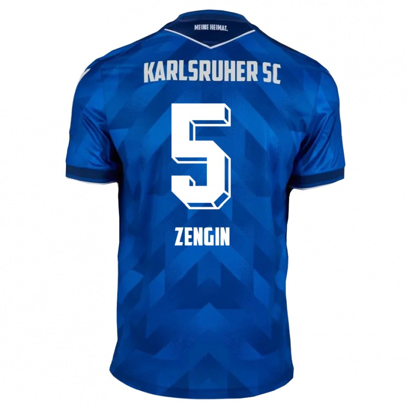 Danxen Dětské Enes Zengin #5 Modrá Bílá Domů Hráčské Dresy 2025/26 Dres