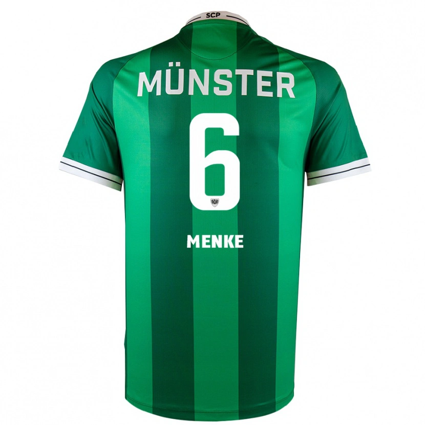 Danxen Dětské Ben Menke #6 Zelená Bílá Domů Hráčské Dresy 2025/26 Dres