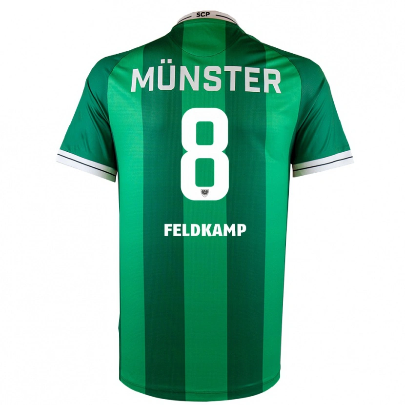 Danxen Dětské Noah Feldkamp #8 Zelená Bílá Domů Hráčské Dresy 2025/26 Dres