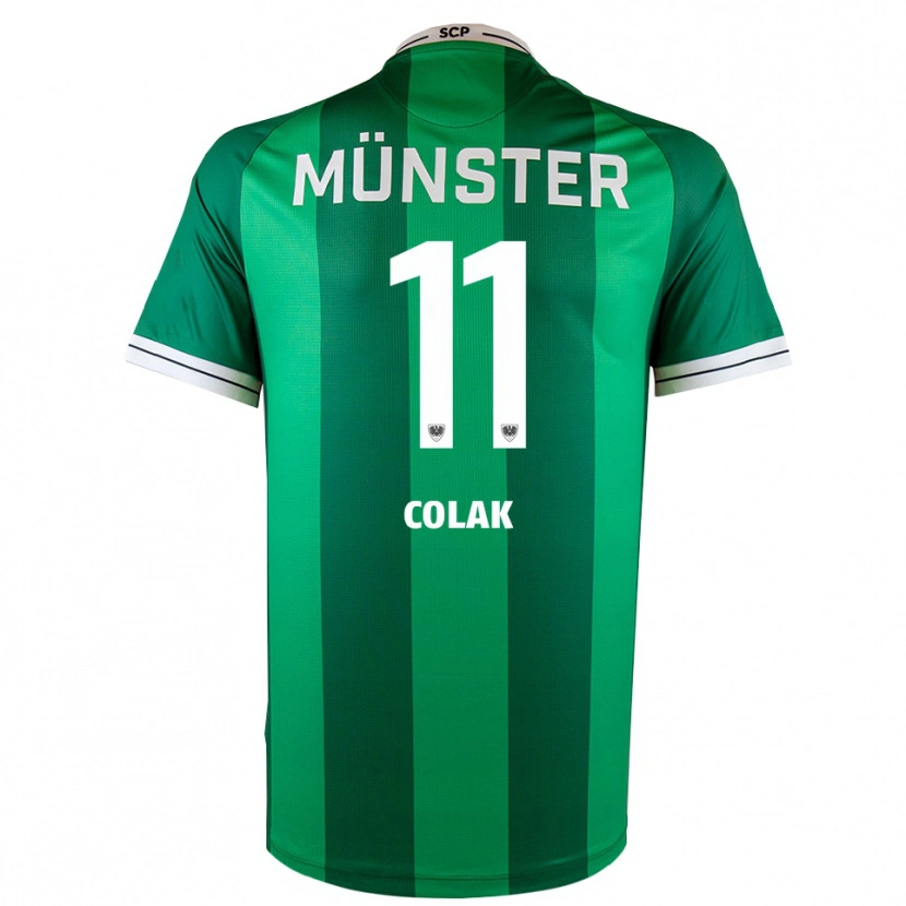 Danxen Dětské Alper Colak #11 Zelená Bílá Domů Hráčské Dresy 2025/26 Dres
