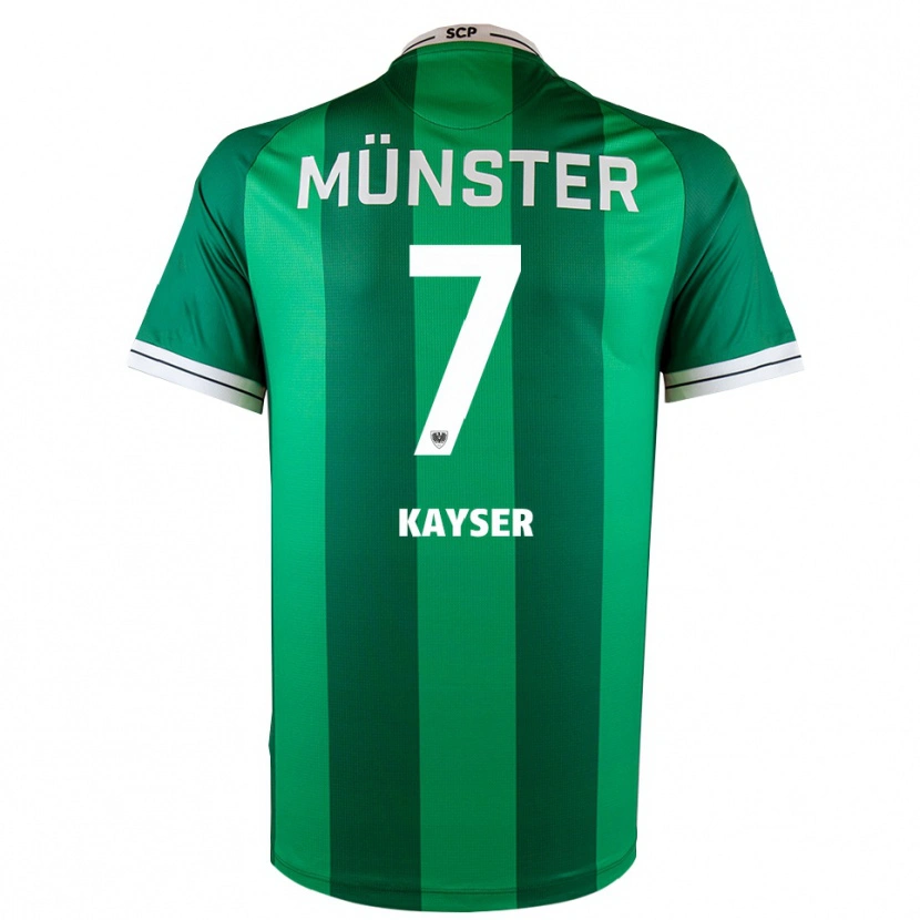 Danxen Dětské Leon Kayser #7 Zelená Bílá Domů Hráčské Dresy 2025/26 Dres
