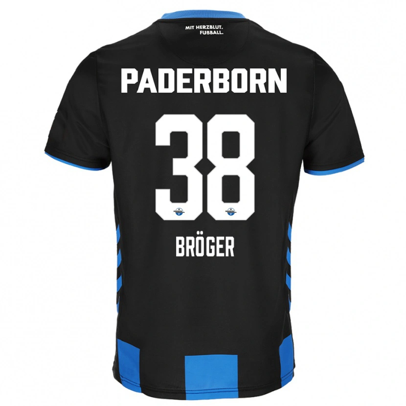 Danxen Dětské Bennit Bröger #38 Černá Modrá Domů Hráčské Dresy 2025/26 Dres