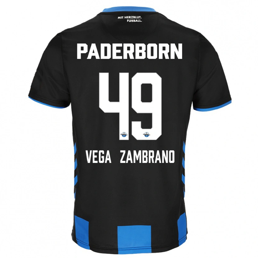 Danxen Dětské Joel Vega Zambrano #49 Černá Modrá Domů Hráčské Dresy 2025/26 Dres