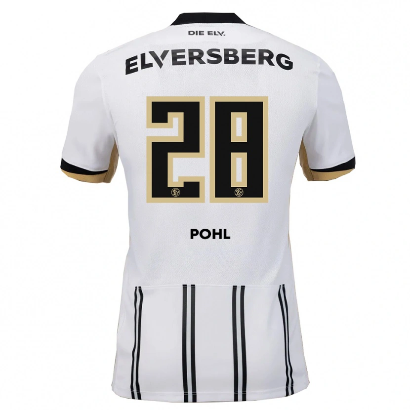 Danxen Dětské Jonas Pohl #28 Bílá Černá Domů Hráčské Dresy 2025/26 Dres