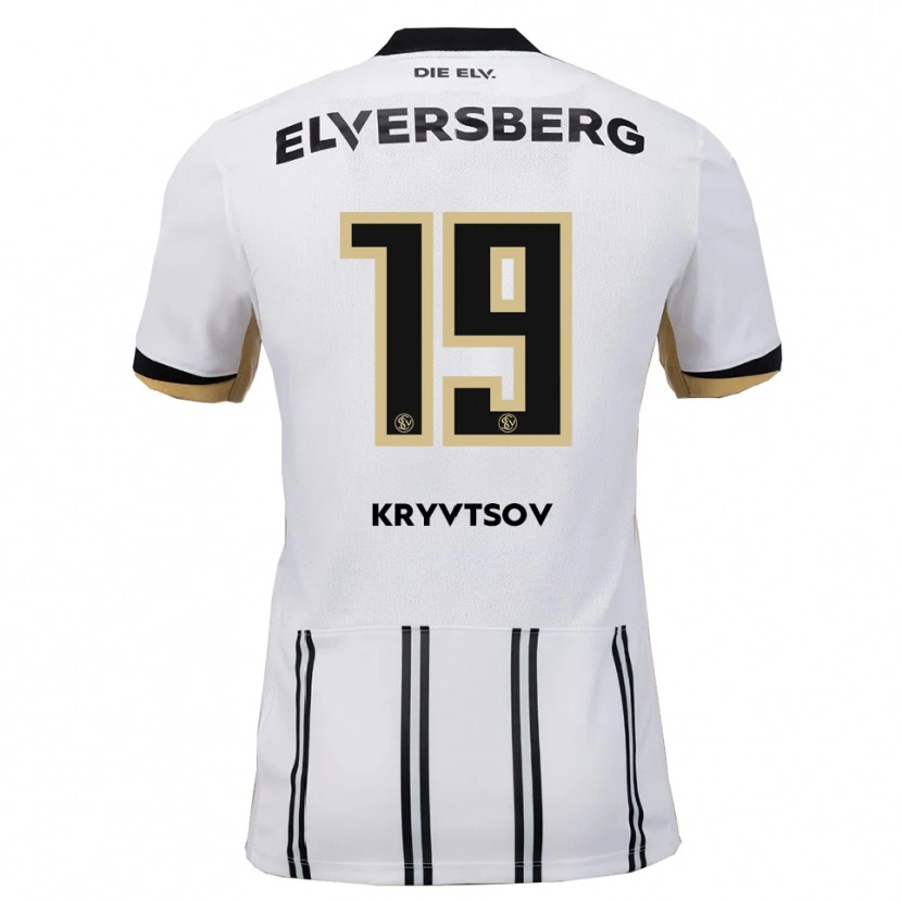 Danxen Dětské Nikita Kryvtsov #19 Bílá Černá Domů Hráčské Dresy 2025/26 Dres