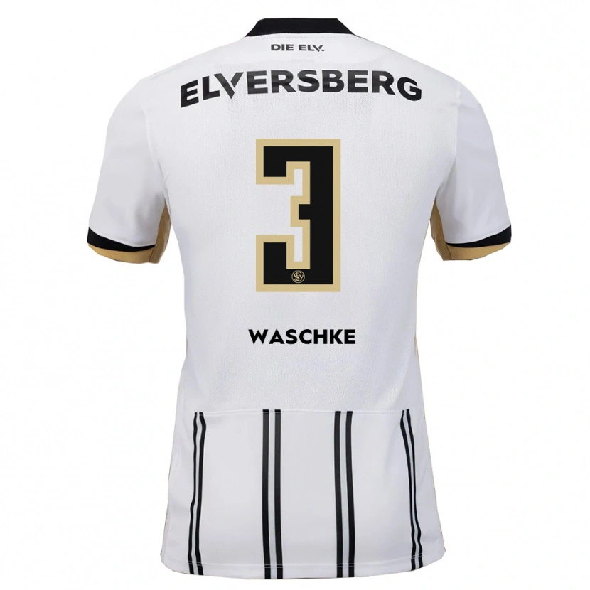 Danxen Dětské Finn Waschke #3 Bílá Černá Domů Hráčské Dresy 2025/26 Dres