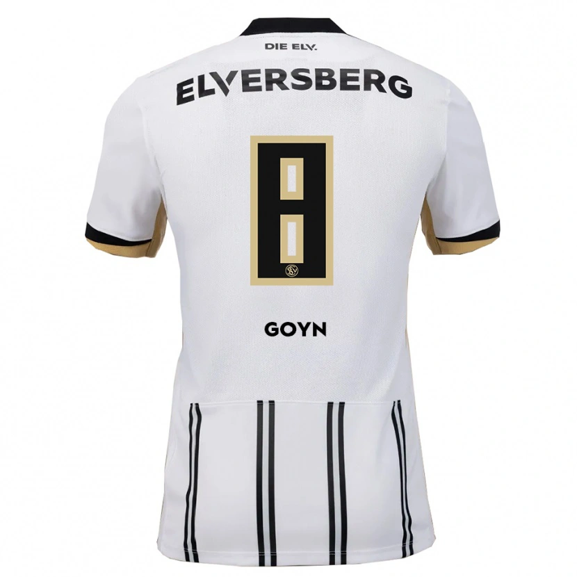 Danxen Dětské Melina Goyn #8 Bílá Černá Domů Hráčské Dresy 2025/26 Dres