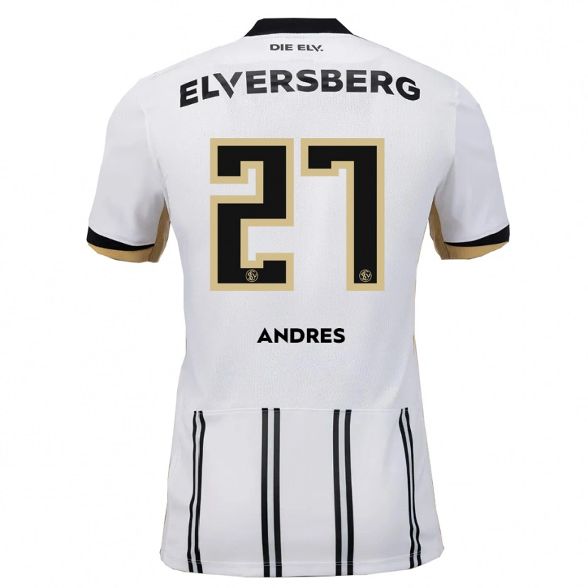 Danxen Dětské Alissa Andres #27 Bílá Černá Domů Hráčské Dresy 2025/26 Dres