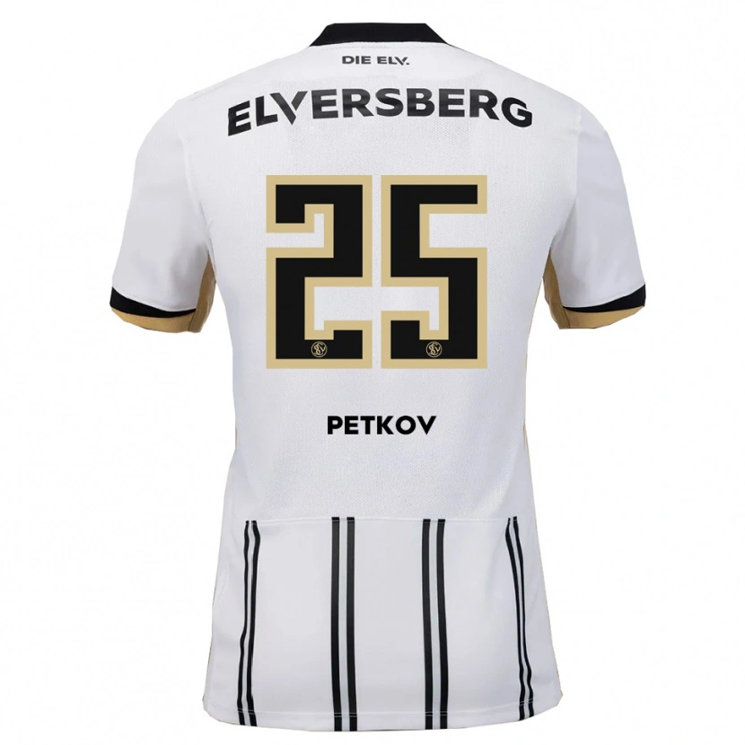 Danxen Dětské Lukas Petkov #25 Bílá Černá Domů Hráčské Dresy 2025/26 Dres