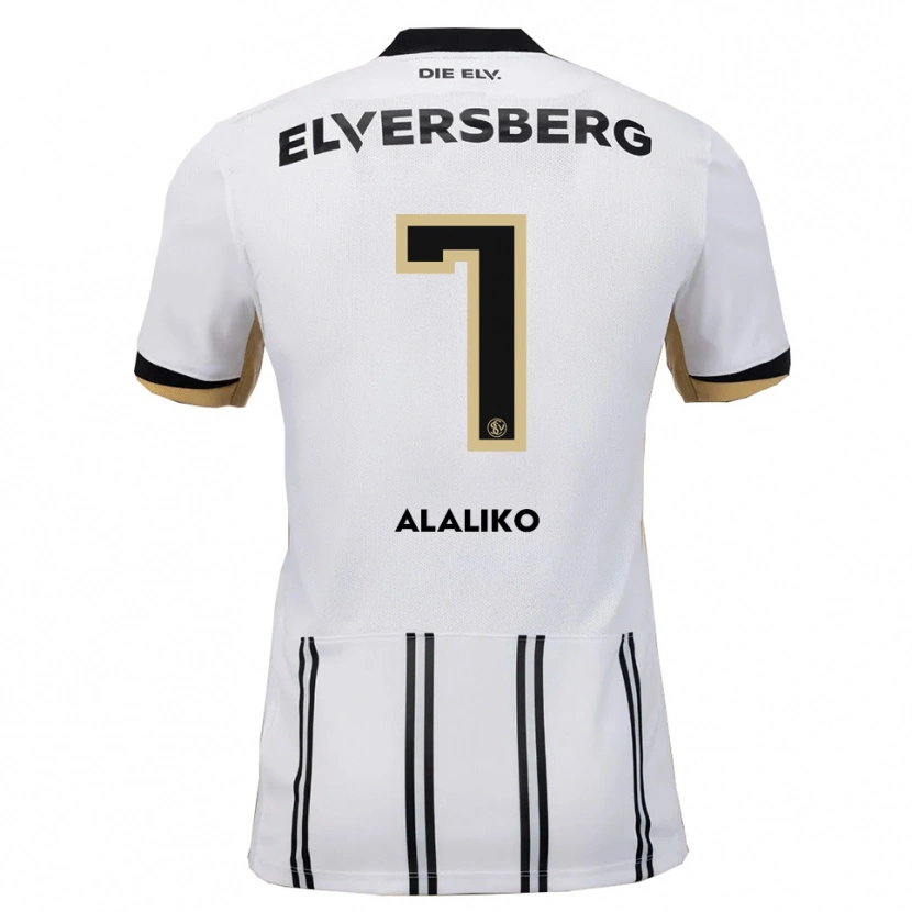 Danxen Dětské Alan Alaliko #7 Bílá Černá Domů Hráčské Dresy 2025/26 Dres